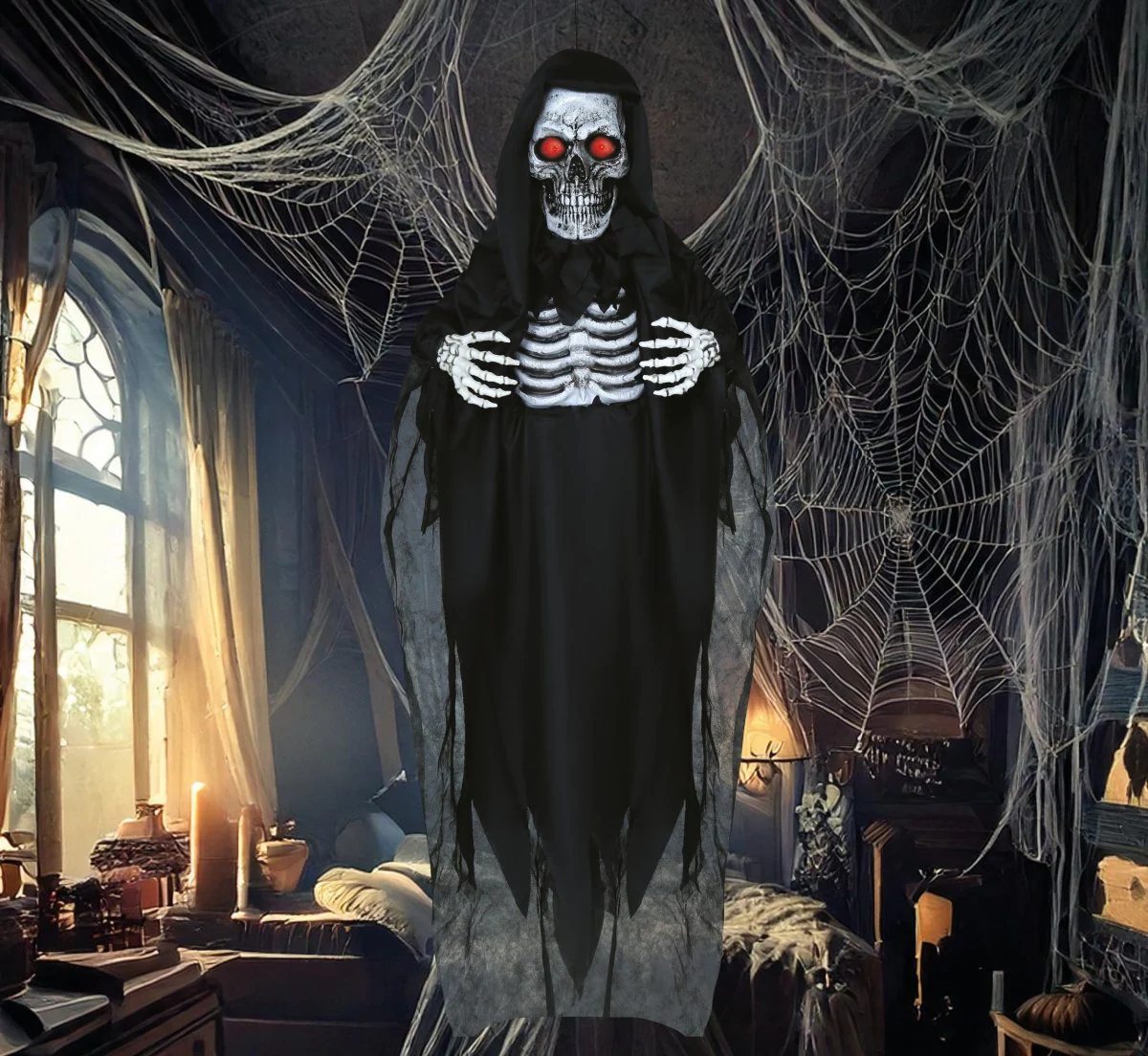 Halloween Pop Skelet Met Licht En Geluid 1,8m - Image 2