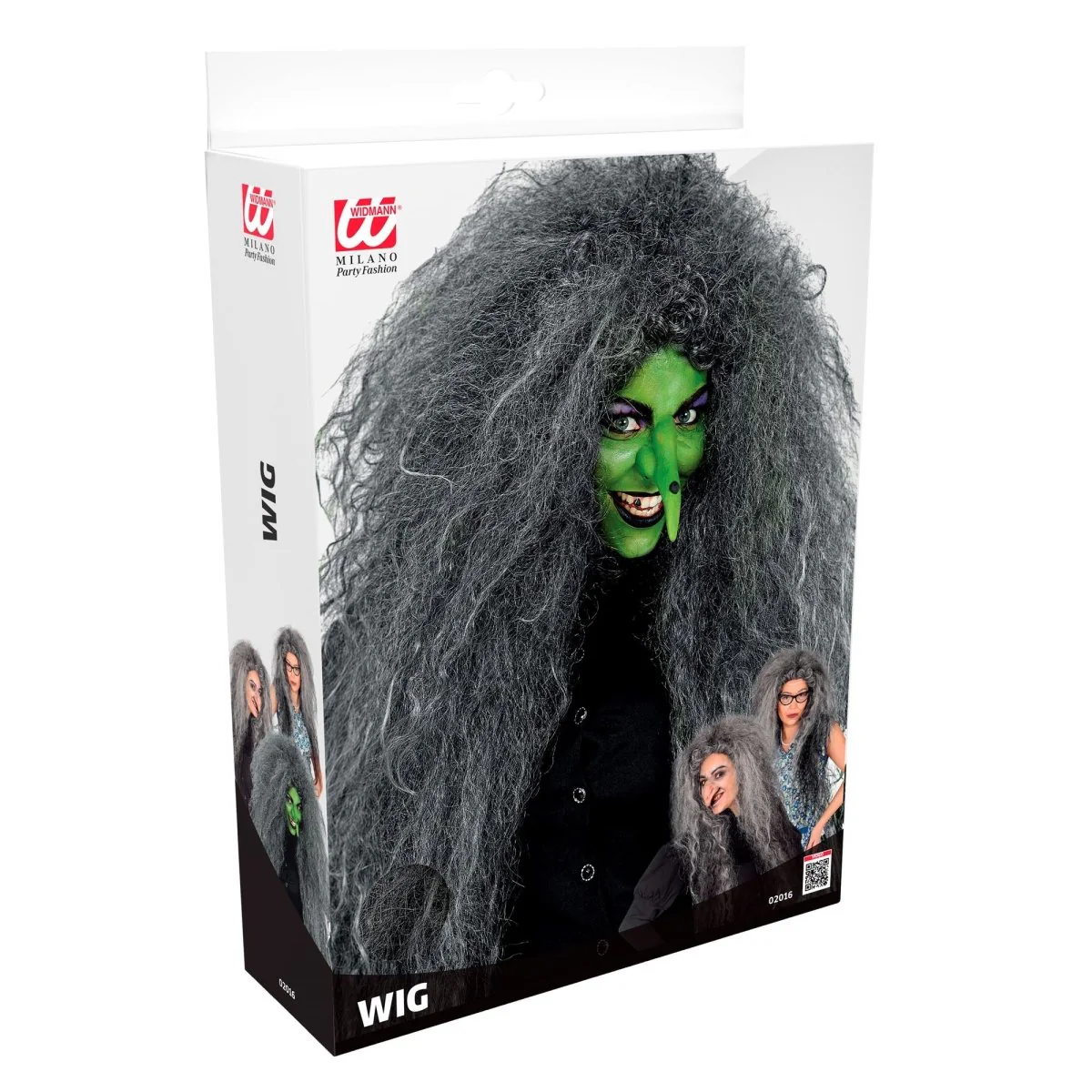 Halloween Pruik Grijs Dames Heks - Image 2