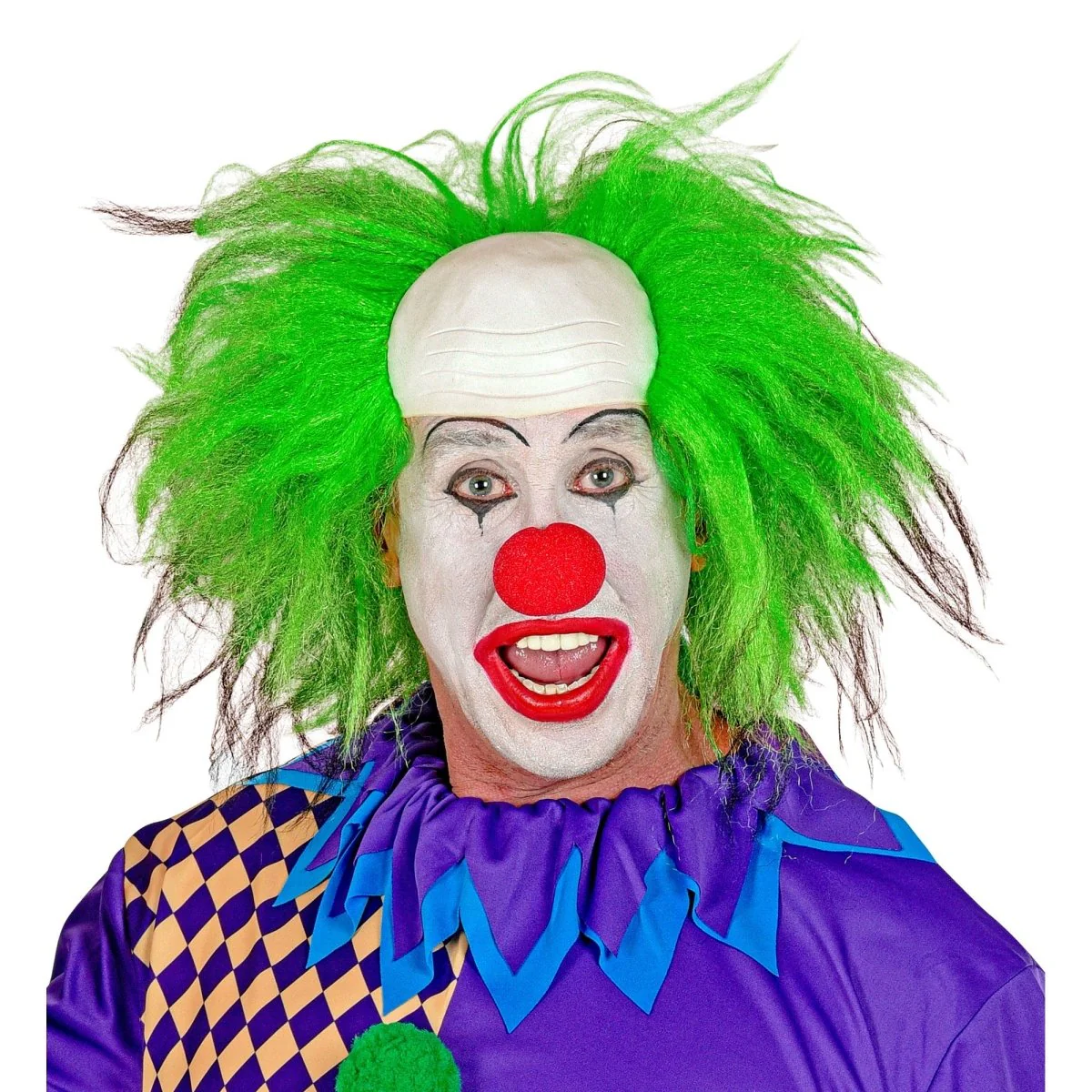 Halloween Pruik Groen Heren Clown - Image 2