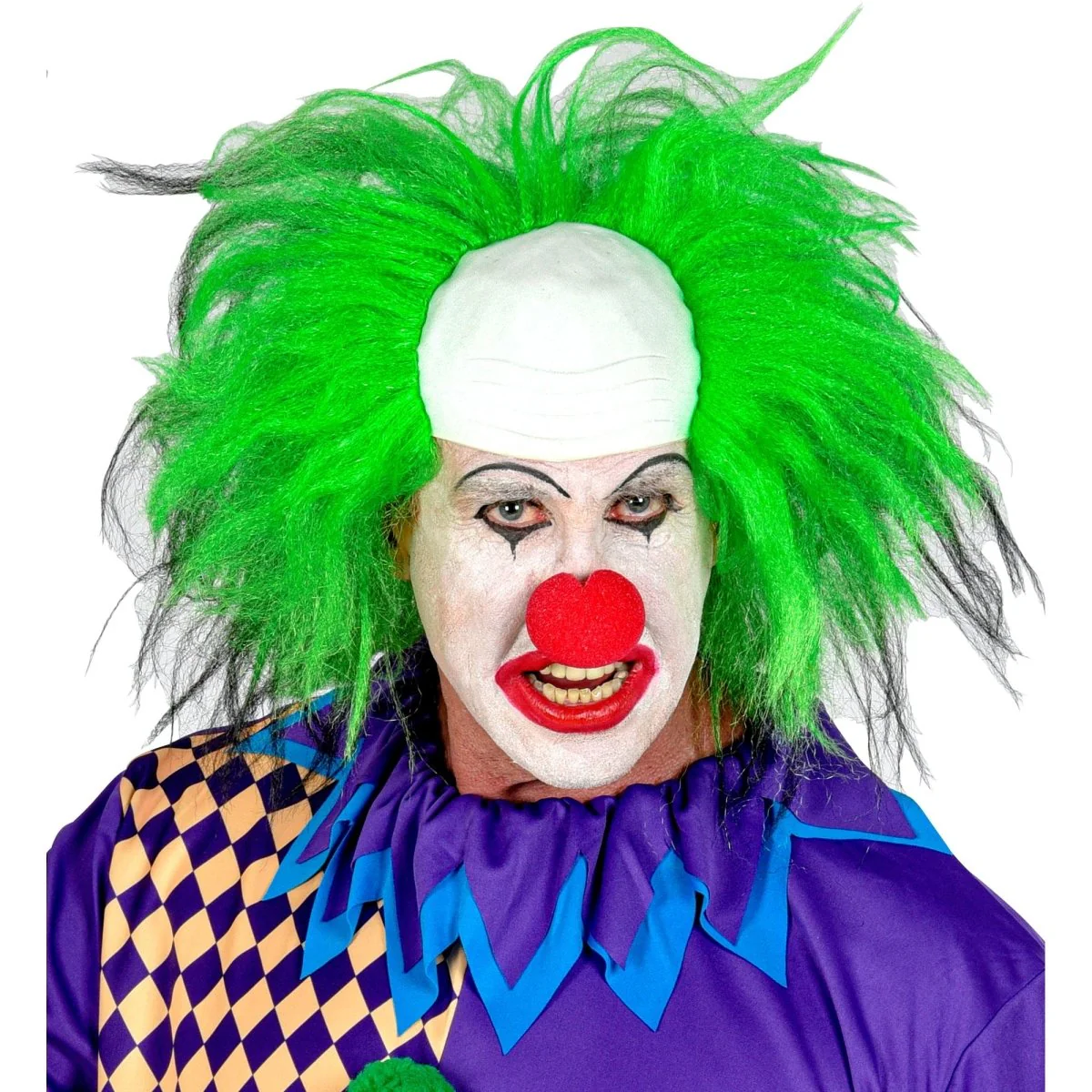 Halloween Pruik Groen Heren Clown - Image 3