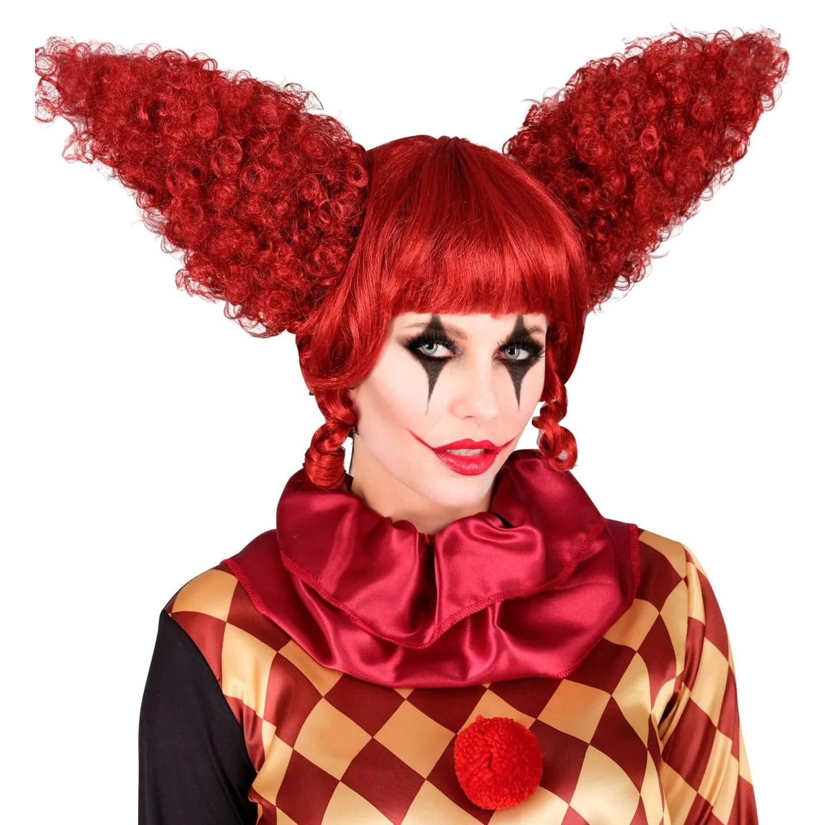 Halloween Pruik Rood Clown