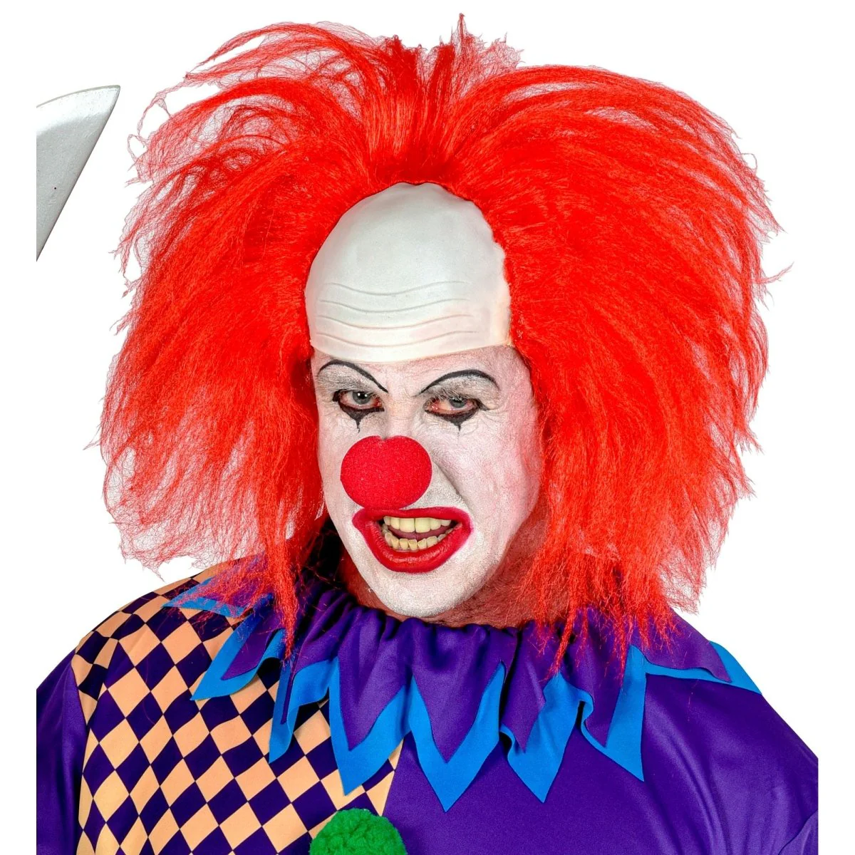 Halloween Pruik Rood Heren Clown - Image 2