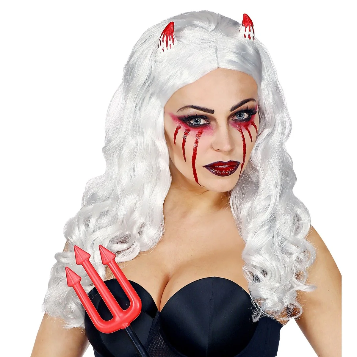 Halloween Pruik Wit Slag