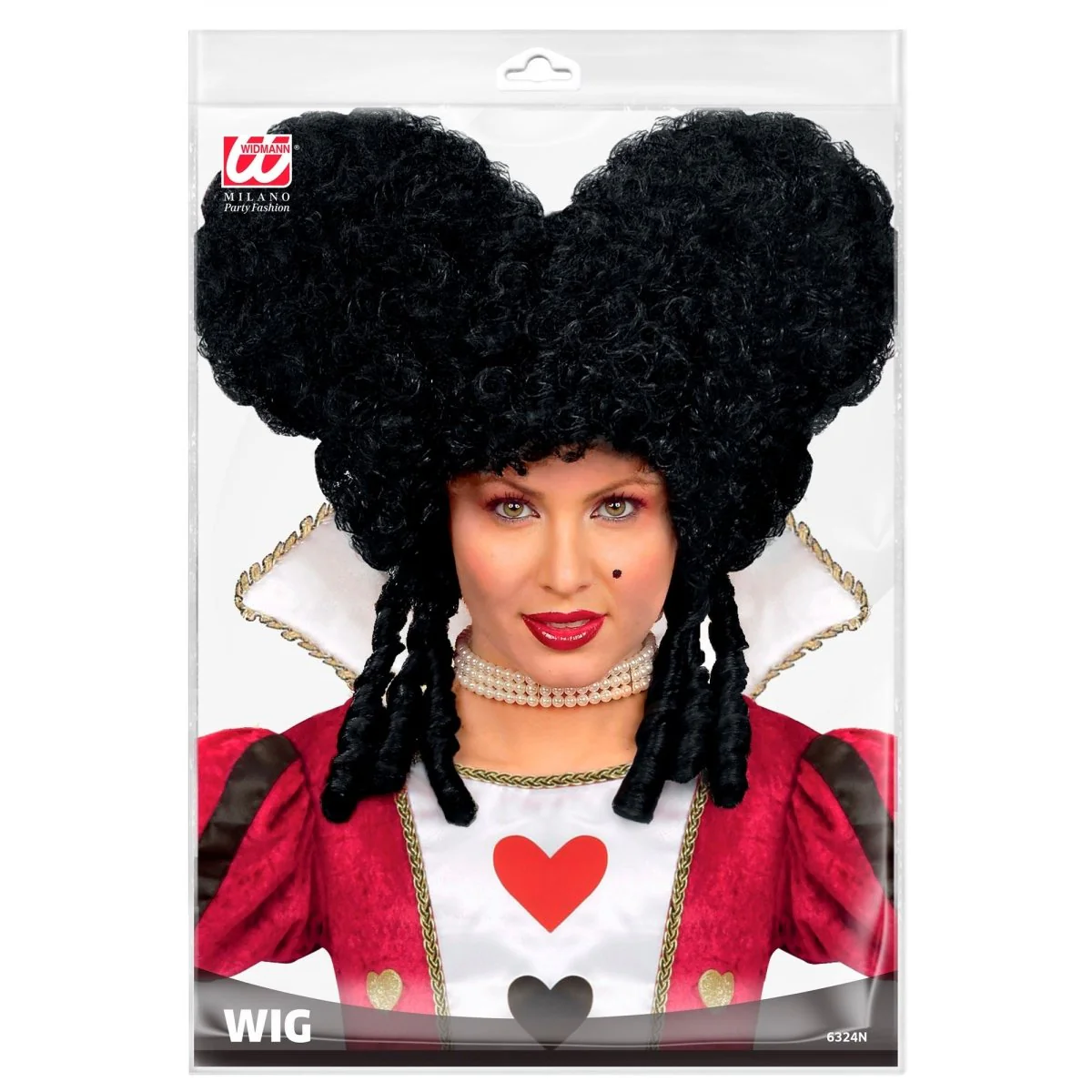 Halloween Pruik Zwart Barok - Image 2