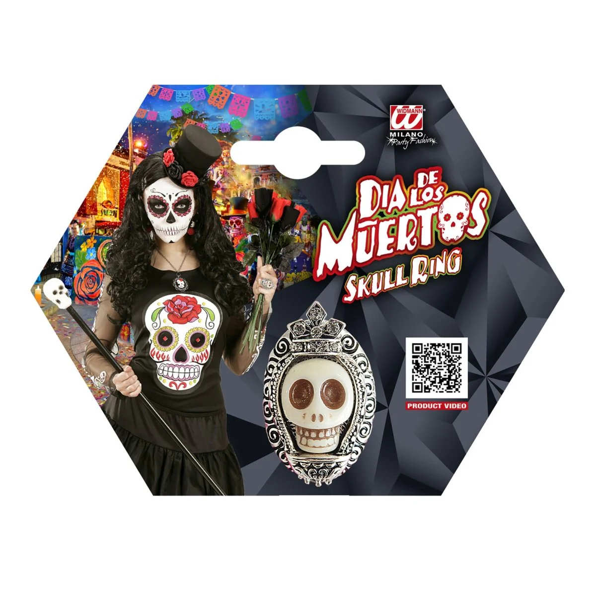 Halloween Ring Zilver Schedel - Image 3