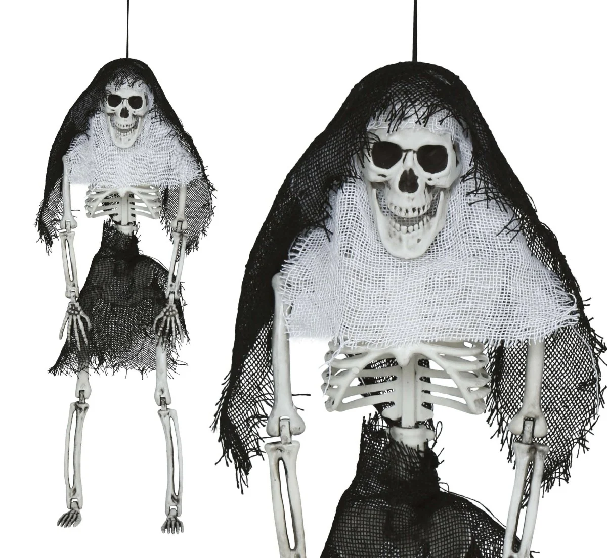 Halloween Skelet Met Capuchon 45cm