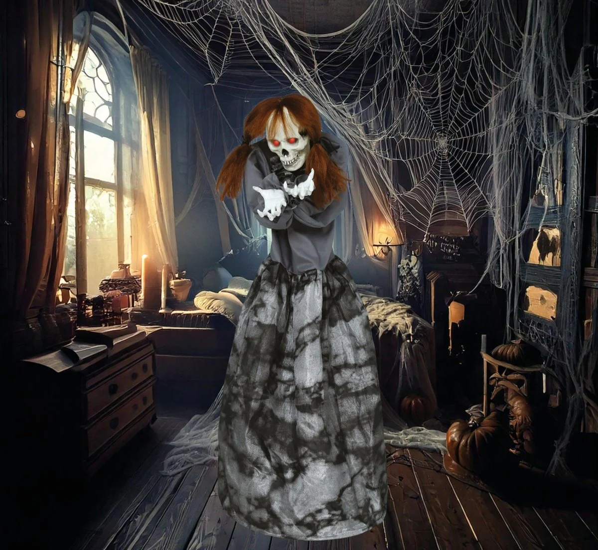 Halloween Skelet Met Licht, Geluid En Beweging 1,2m - Image 2