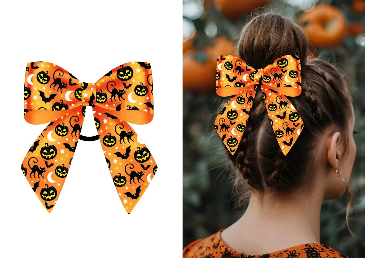 Halloween Strik Blauw Oranje