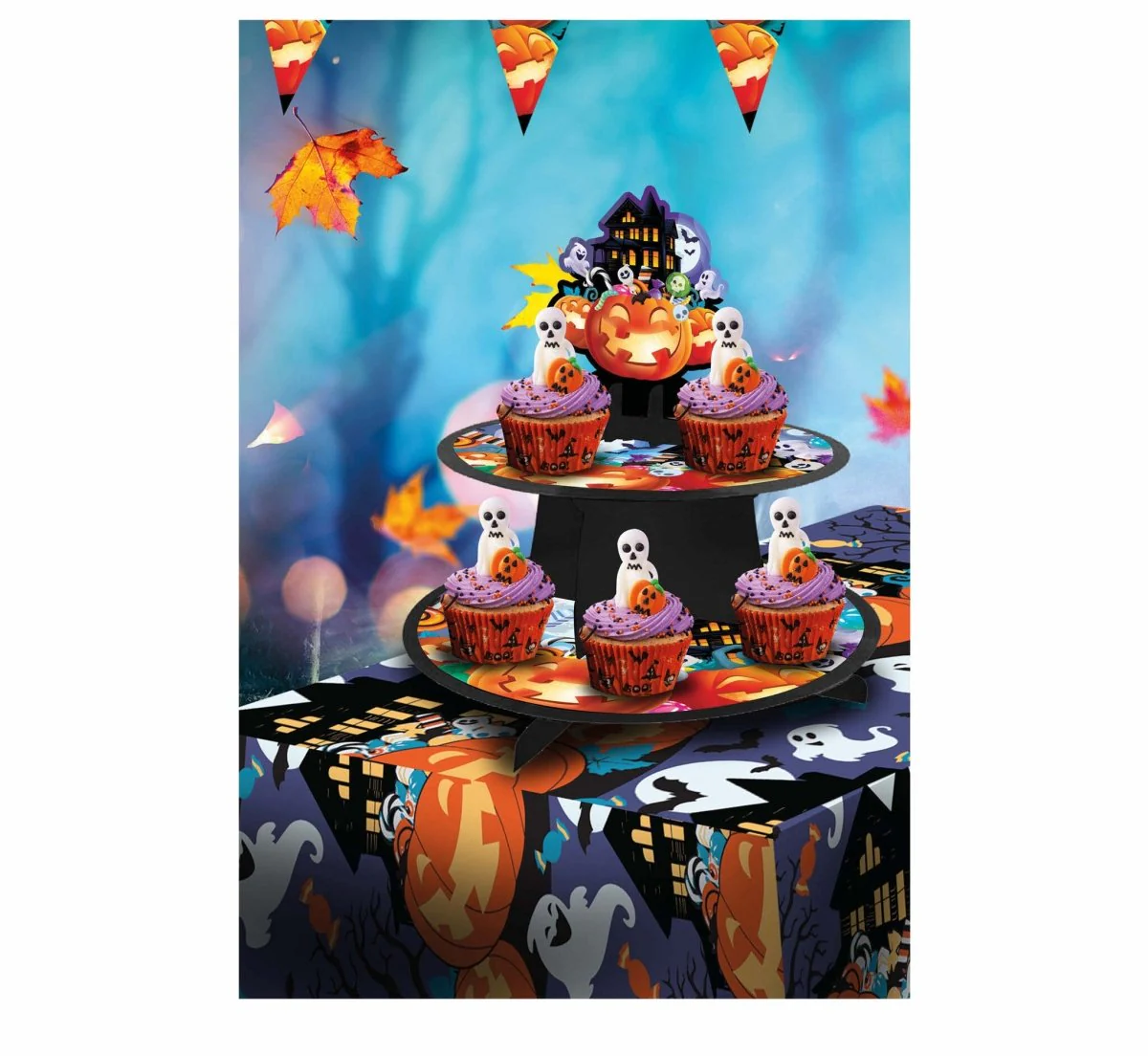 Halloween Tafeldecoratie Pompoenen 36cm - Image 2