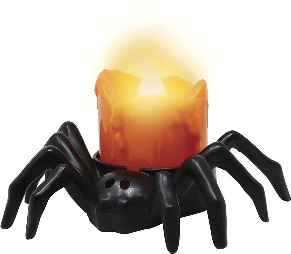 Halloween Tafeldecoratie Spin Met Kaars 6cm - Image 2