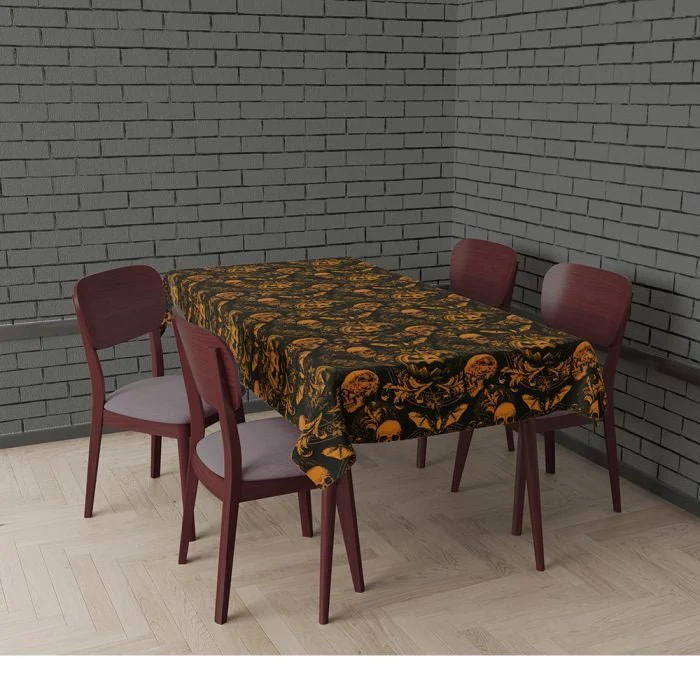 Halloween Tafelkleed Zwart Oranje Pompoen 2,74m - Image 2