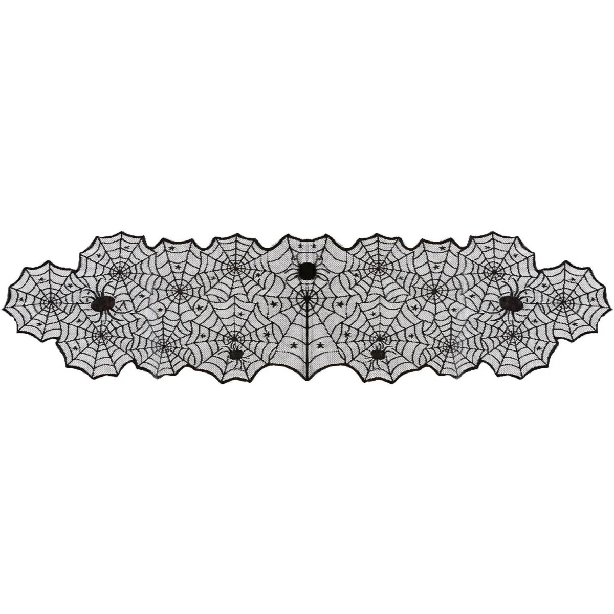 Halloween Tafelloper Spinnenwebben 1,85cm