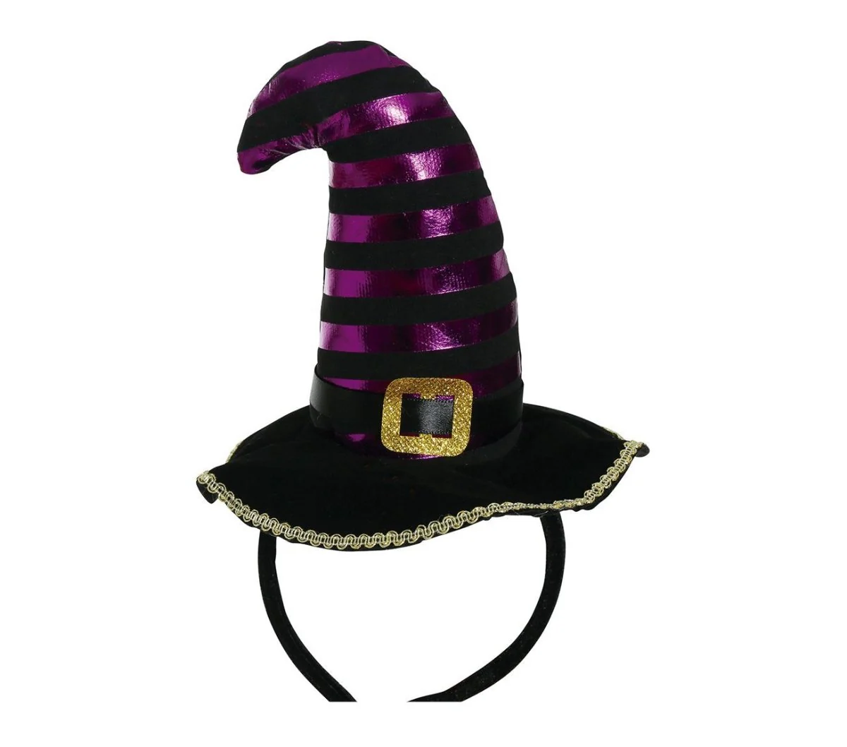 Halloween Tiara Heksenhoed Zwart Paars - Image 3