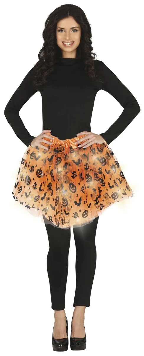 Halloween Tutu Oranje Dames 40cm - Image 2