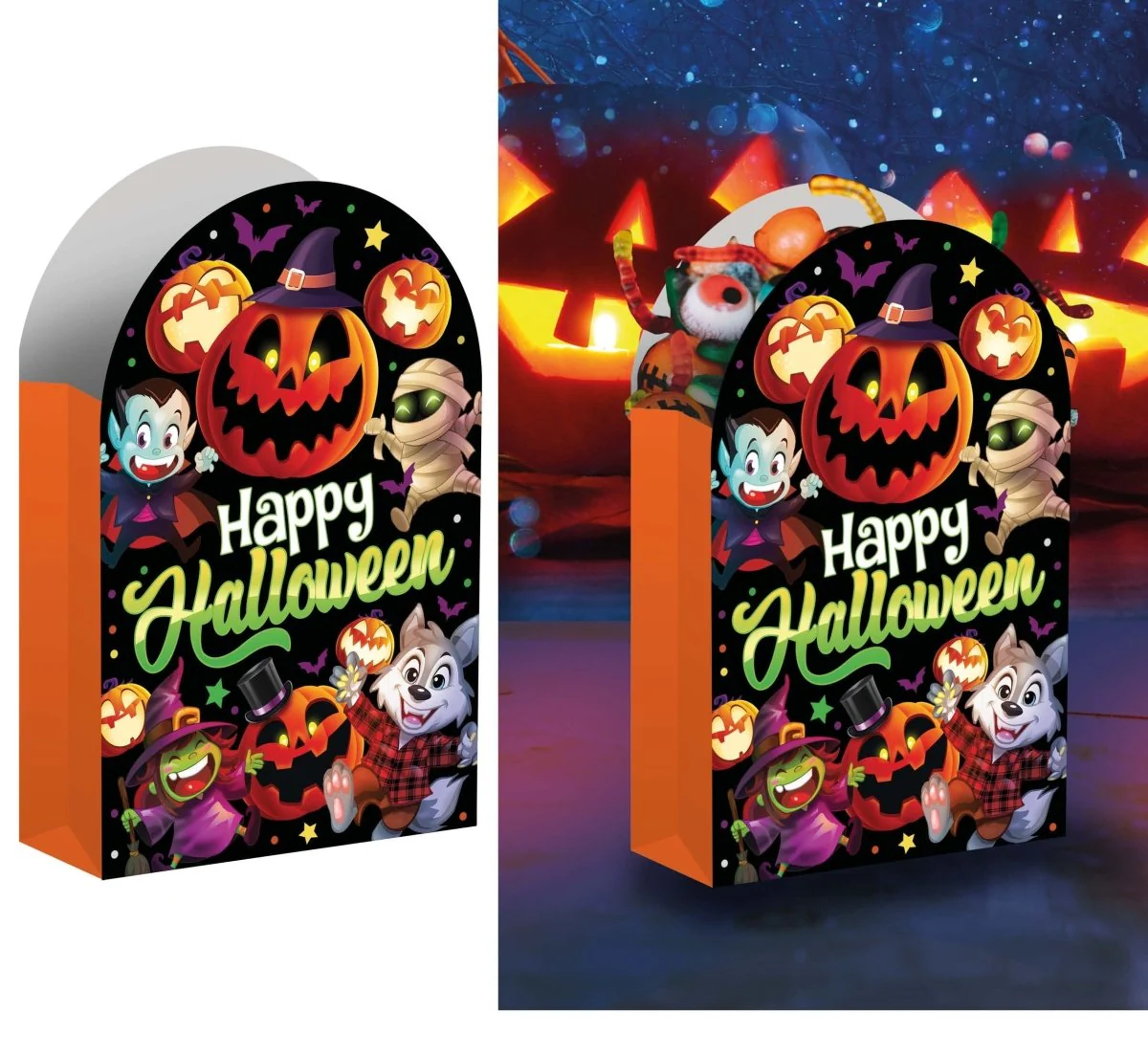 Halloween Uitdeeltasjes 35cm 6st