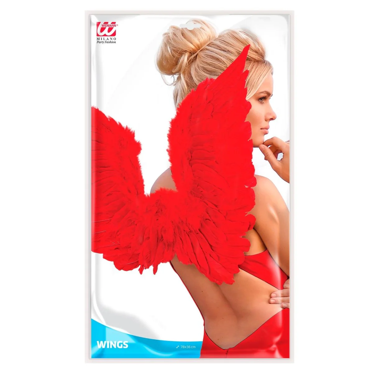 Halloween Vleugels Blauw Rood 86cm - Image 5