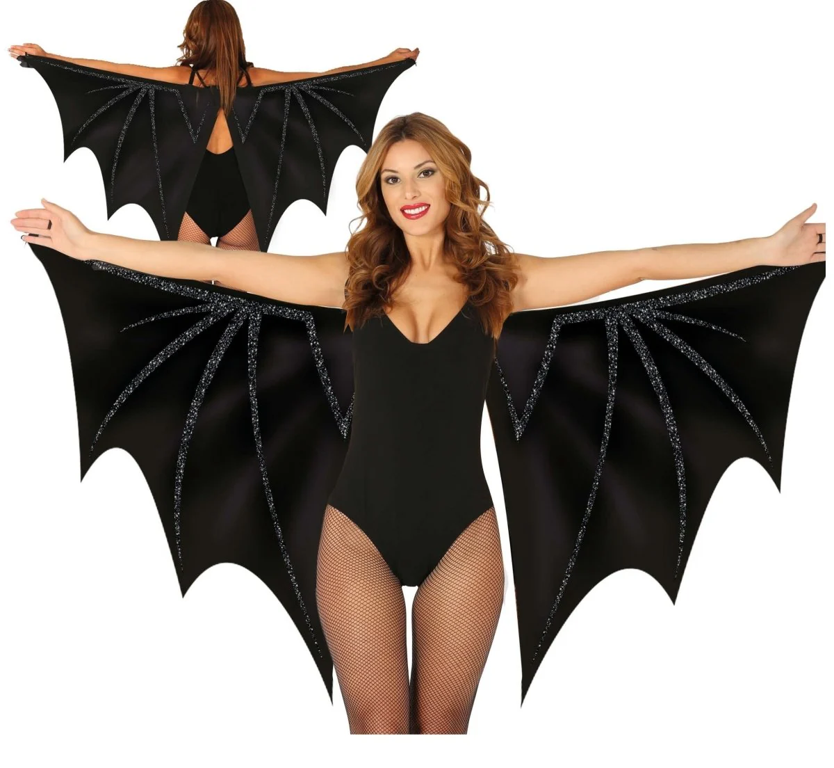 Halloween Vleugels Zwart Vleermuis 1,7m