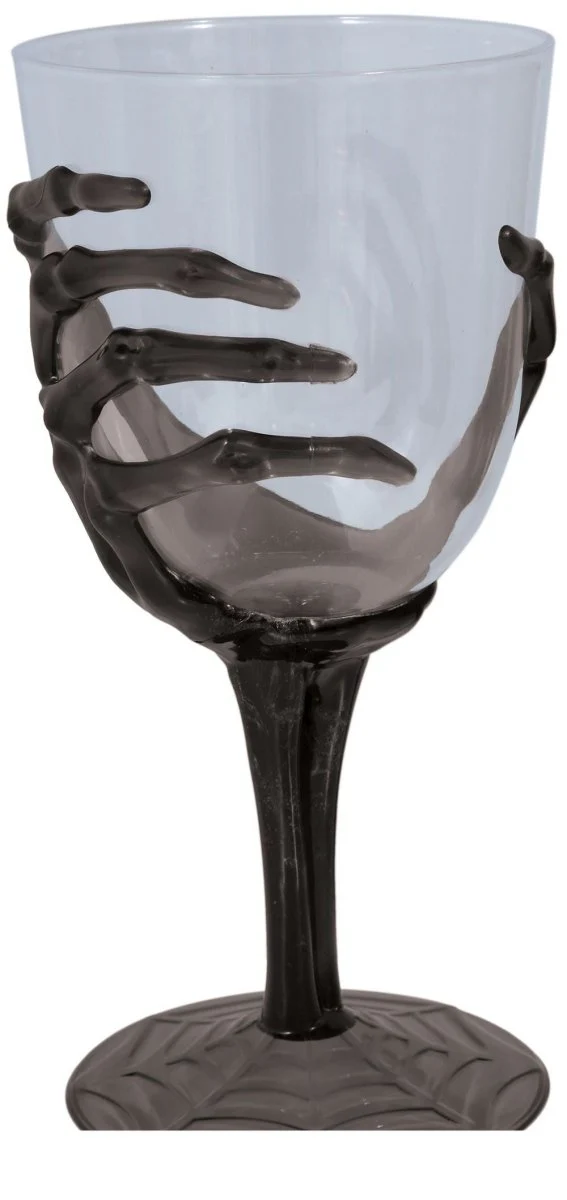 Halloween Wijnglas Skelet Hand 18,5cm - Image 2