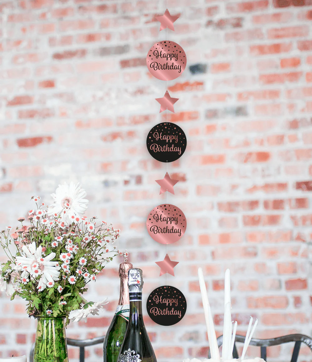 Hangdecoratie 21 Jaar Roze Zwart 20,5cm - Image 3