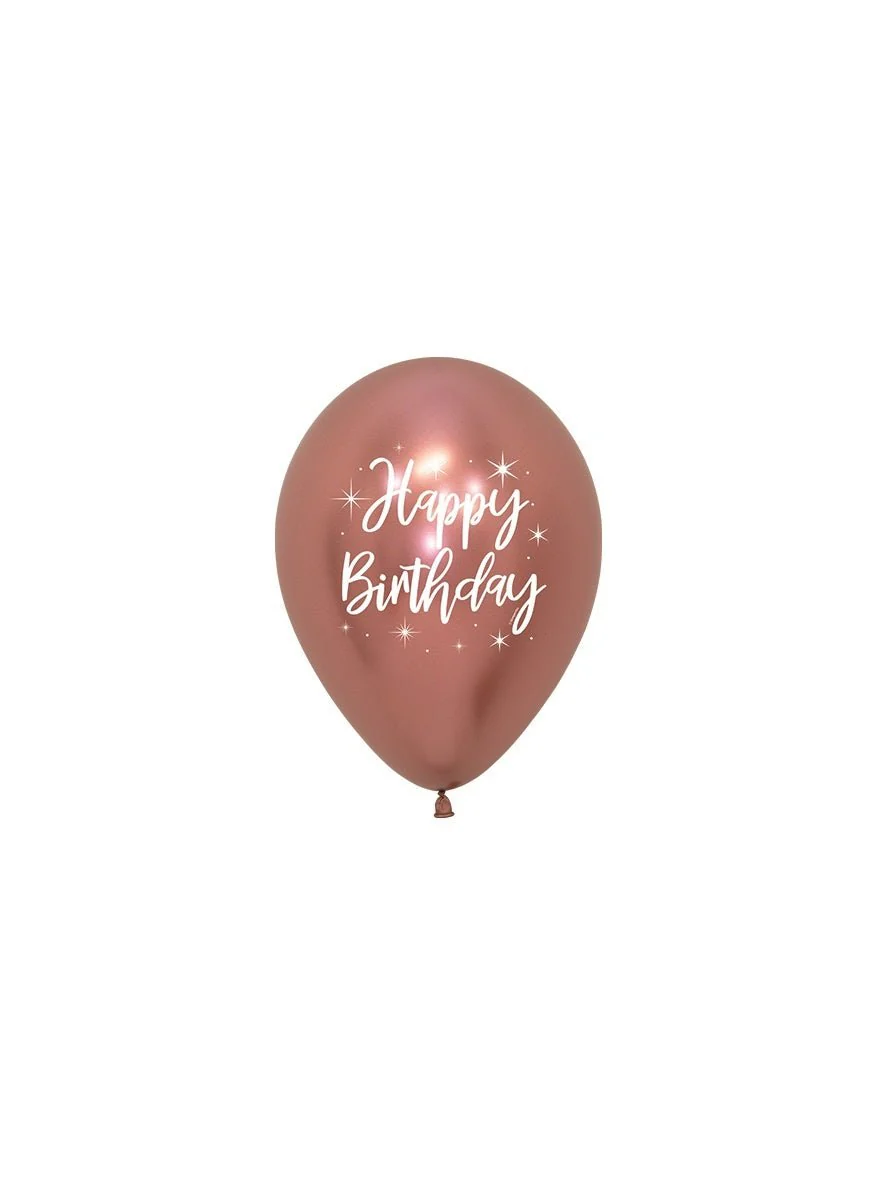 Happy Birthday Ballonnen Gekleurd Metallic 12cm 50st - Image 3