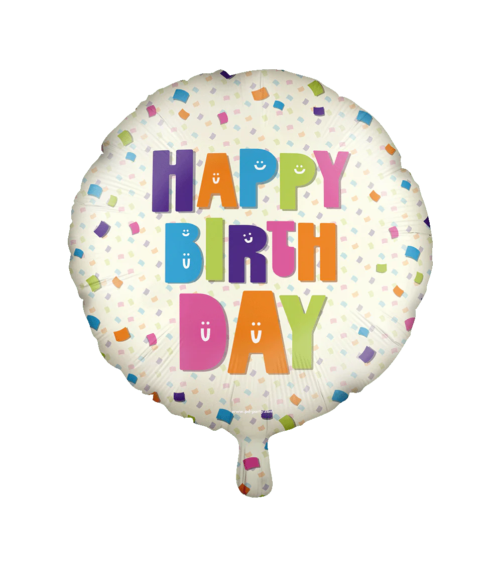 Happy Birthday Helium Ballon Regenboog Letters Leeg 46cm