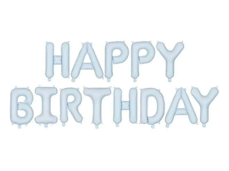 Happy Birthday Letter Ballon Blauw 3,4m