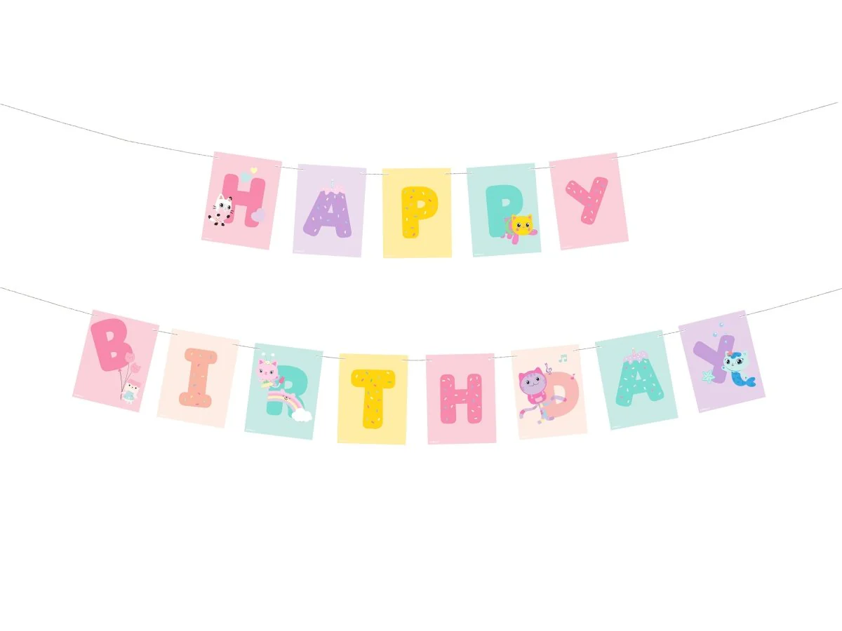 Happy Birthday Letterslinger Gekleurd 1,8m