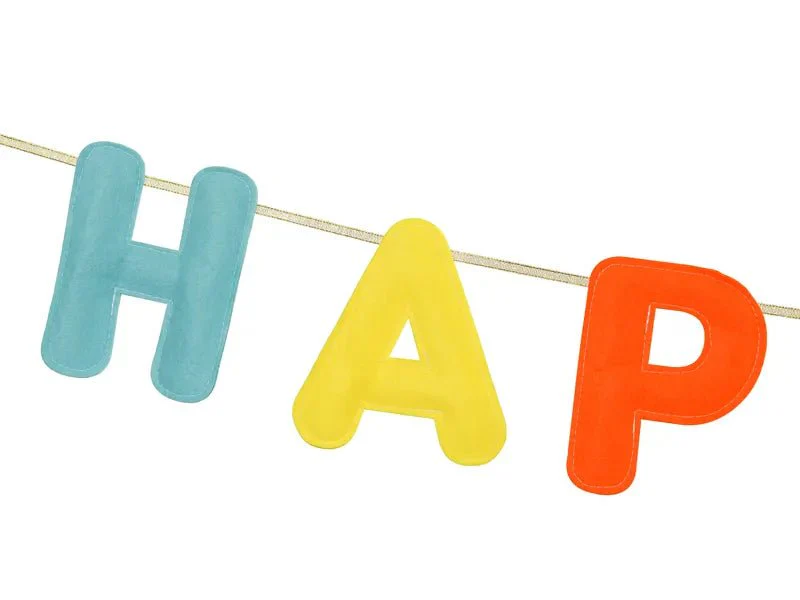 Happy Birthday Letterslinger Gekleurd Vilt 3m - Image 3
