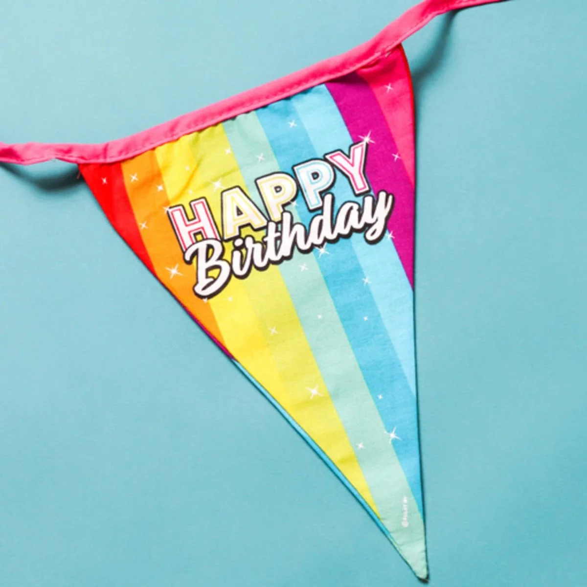Happy Birthday Slingers Regenboog Confetti Katoen 6m - Image 2