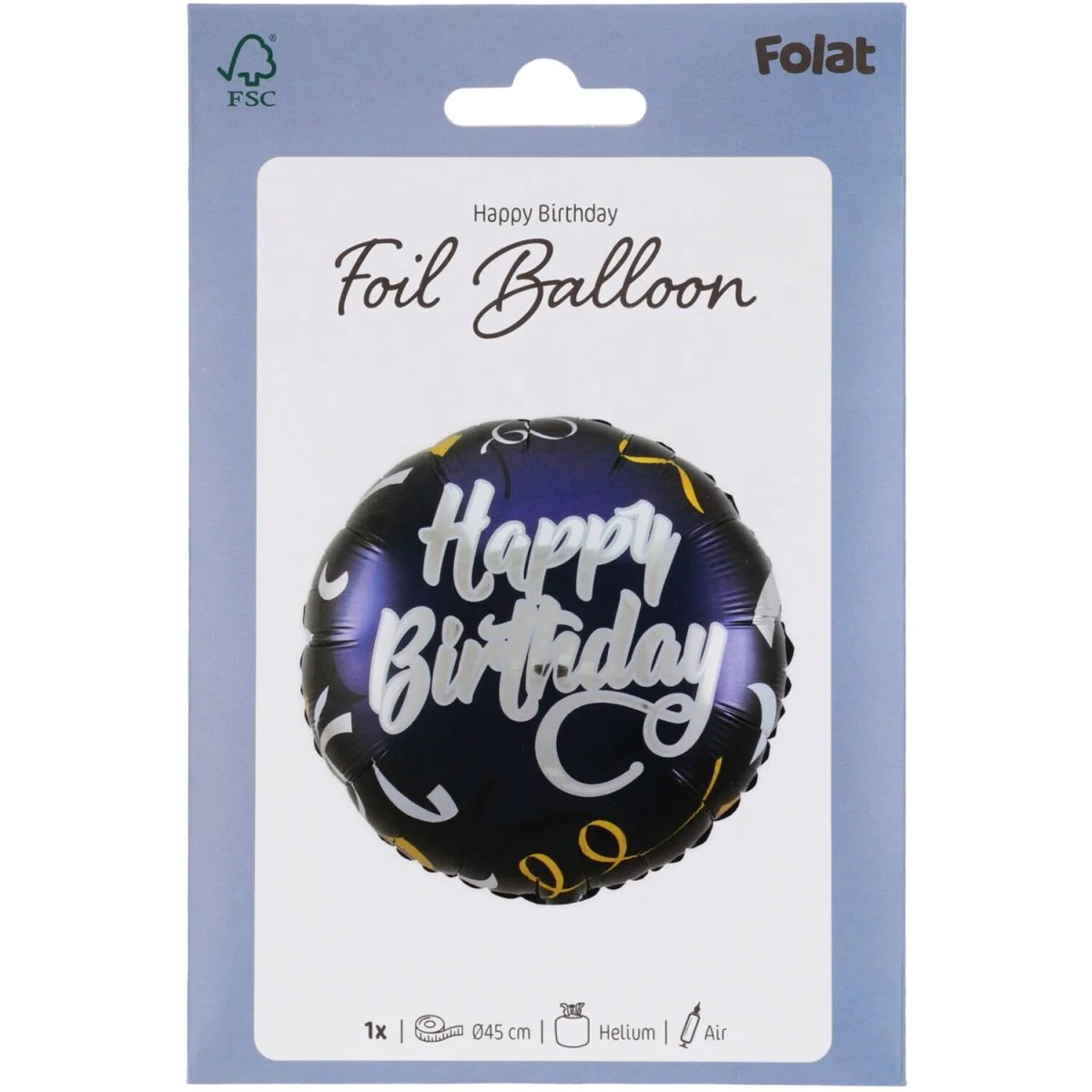 Happy Birthday Stijlvol Feest Folieballon - 45cm - Image 3
