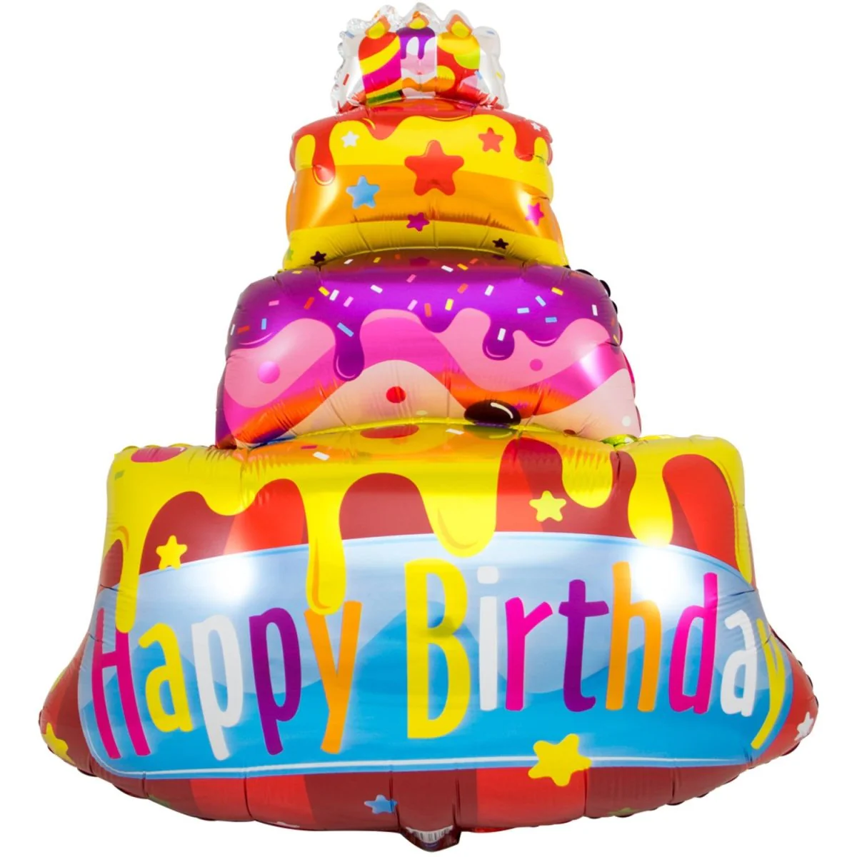 Happy Birthday Taart Folieballon - 67x73cm