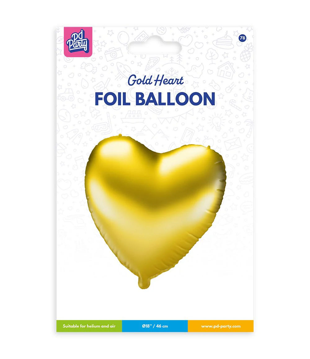 Hart Helium Ballon Goud Leeg - Image 2