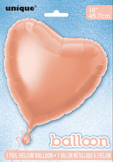 Hart Helium Ballon Rose Goud Leeg 45cm - Image 2