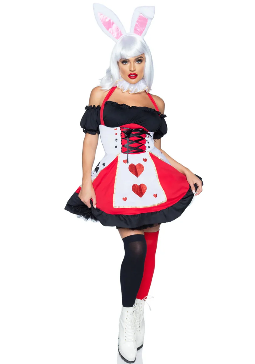 Hartenvrouw Jurk Zwart Rood Dames Leg Avenue - Image 6
