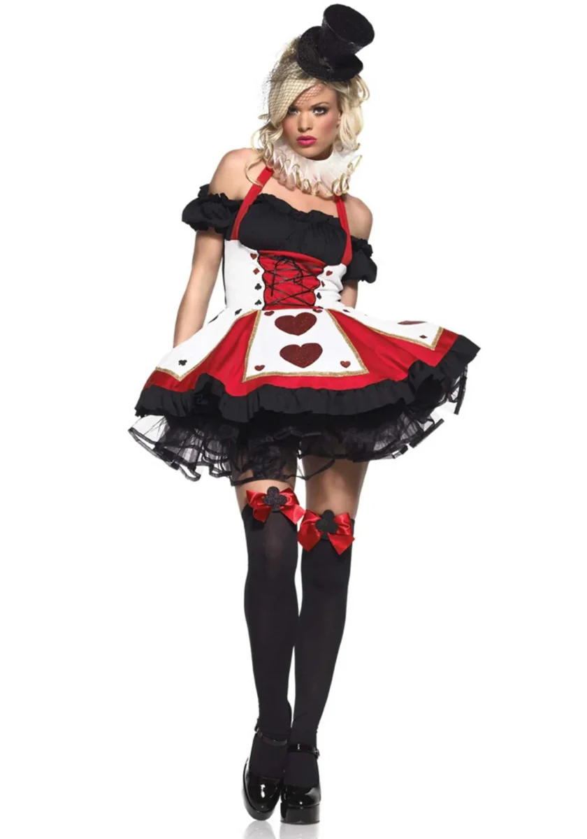Hartenvrouw Jurk Zwart Rood Dames Leg Avenue - Image 7