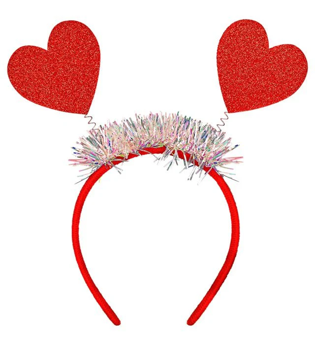 Hartjes Haarband Rood Glitter - Image 6