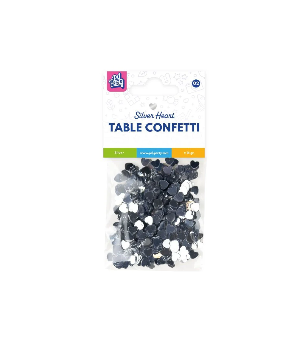 Hartjes Tafelconfetti Zilver 14gr - Image 3