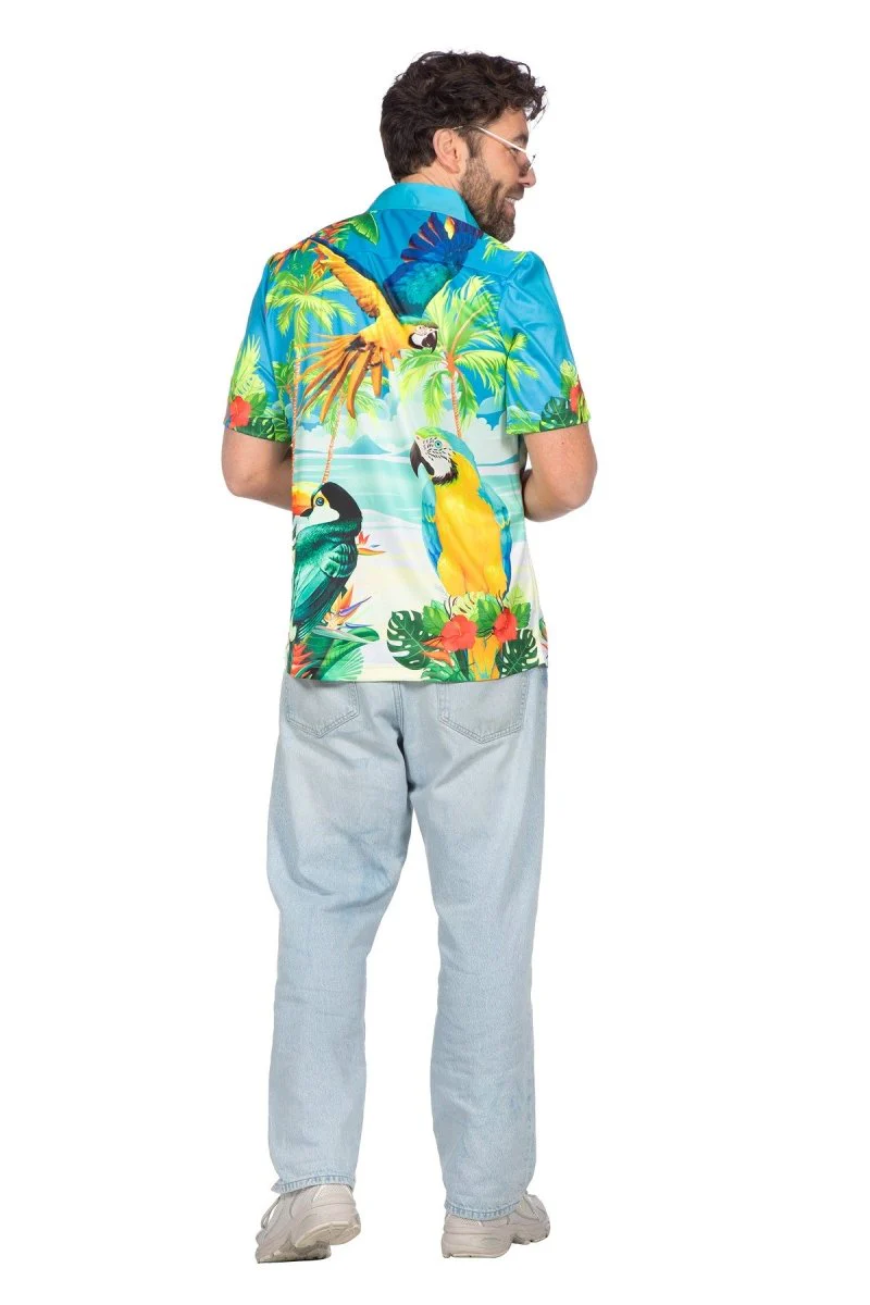 Hawaii Blouse Heren Papegaai - Image 3