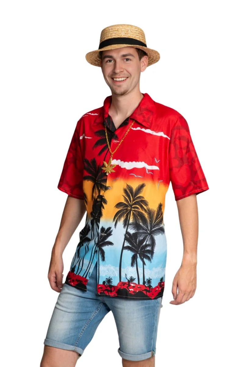 Hawaii Blouse Rood Heren Paradise - Image 3