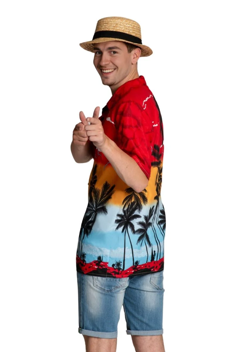Hawaii Blouse Rood Heren Paradise - Image 4