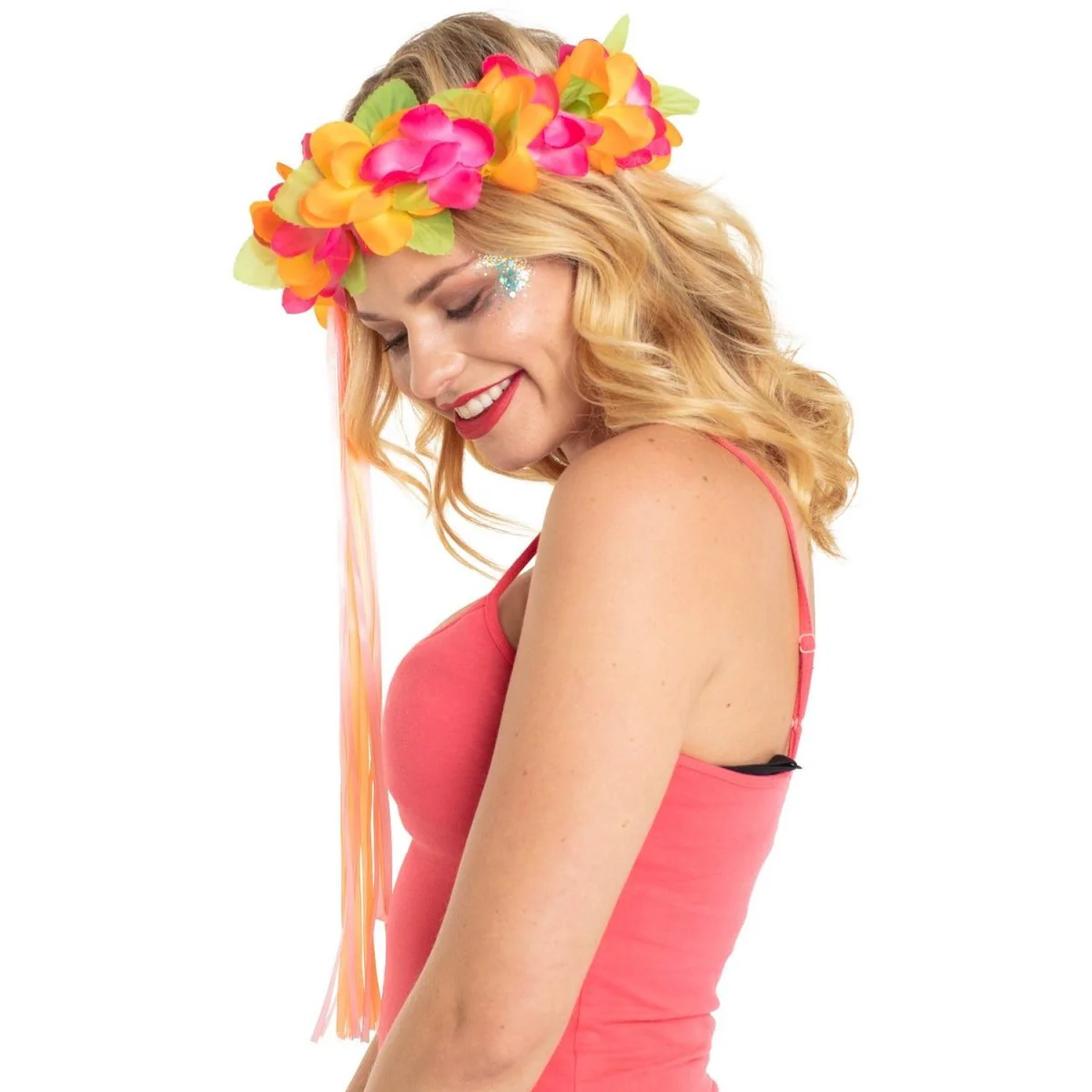 Hawaii Haarband Oranje Luxe