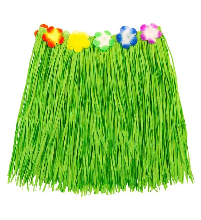 Hawaiirokje Groen Met Bloemenriem 40cm - Image 3