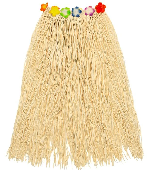 Hawaiirokje Naturel Met Bloemenriem 80cm - Image 3