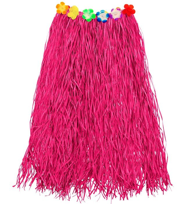 Hawaiirokje Roze Met Bloemenriem 80cm - Image 3