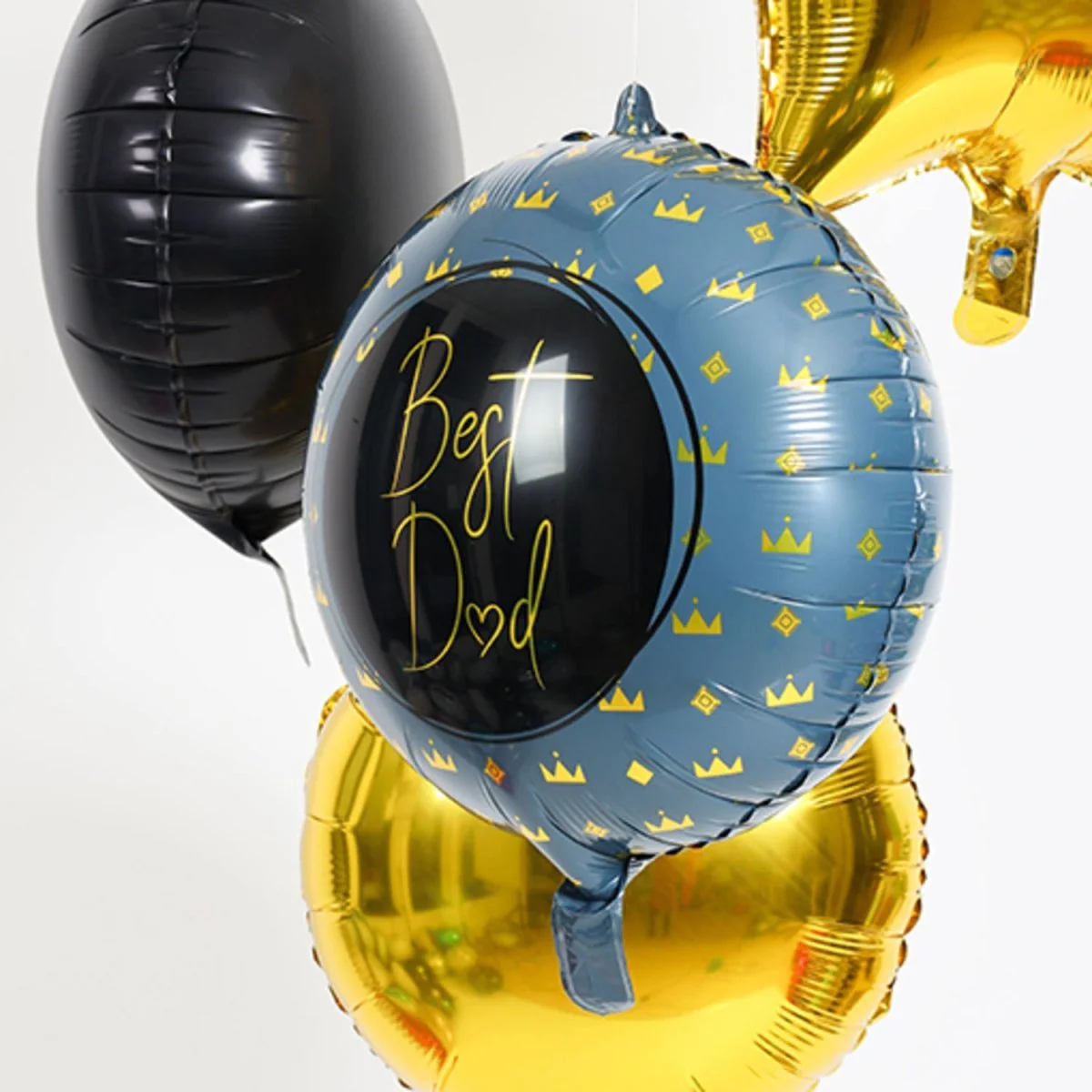 Helium Ballon Best Dad Blauw Leeg 45cm - Image 5