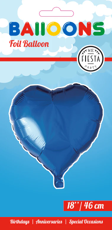 Helium Ballon Hart Blauw 46cm leeg - Image 2