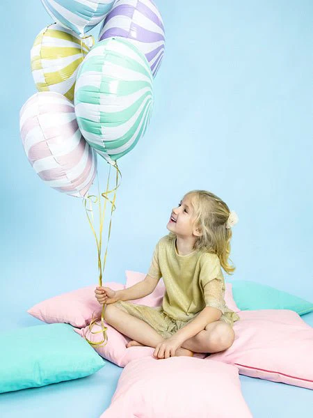 Helium Ballon Lichtroze Swirl 45cm leeg - Image 5