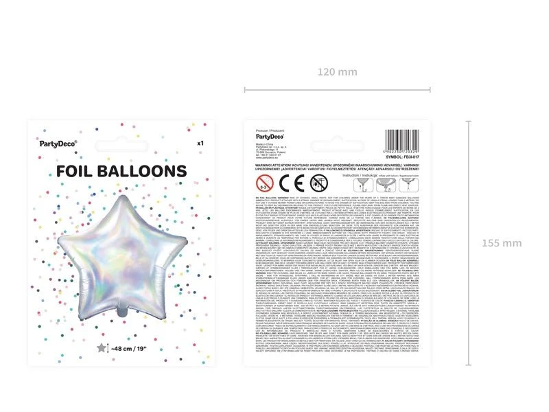 Helium Ballon Ster Parelmoer 48cm leeg - Image 5