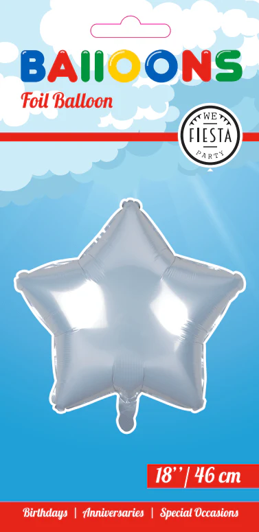Helium Ballon Ster Wit 46cm leeg - Image 2