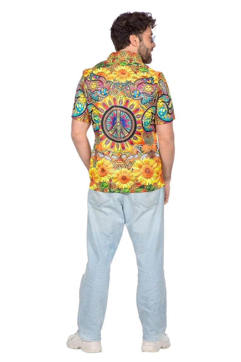 Hippie 60S Blouse Heren Zonnebloem - Image 3